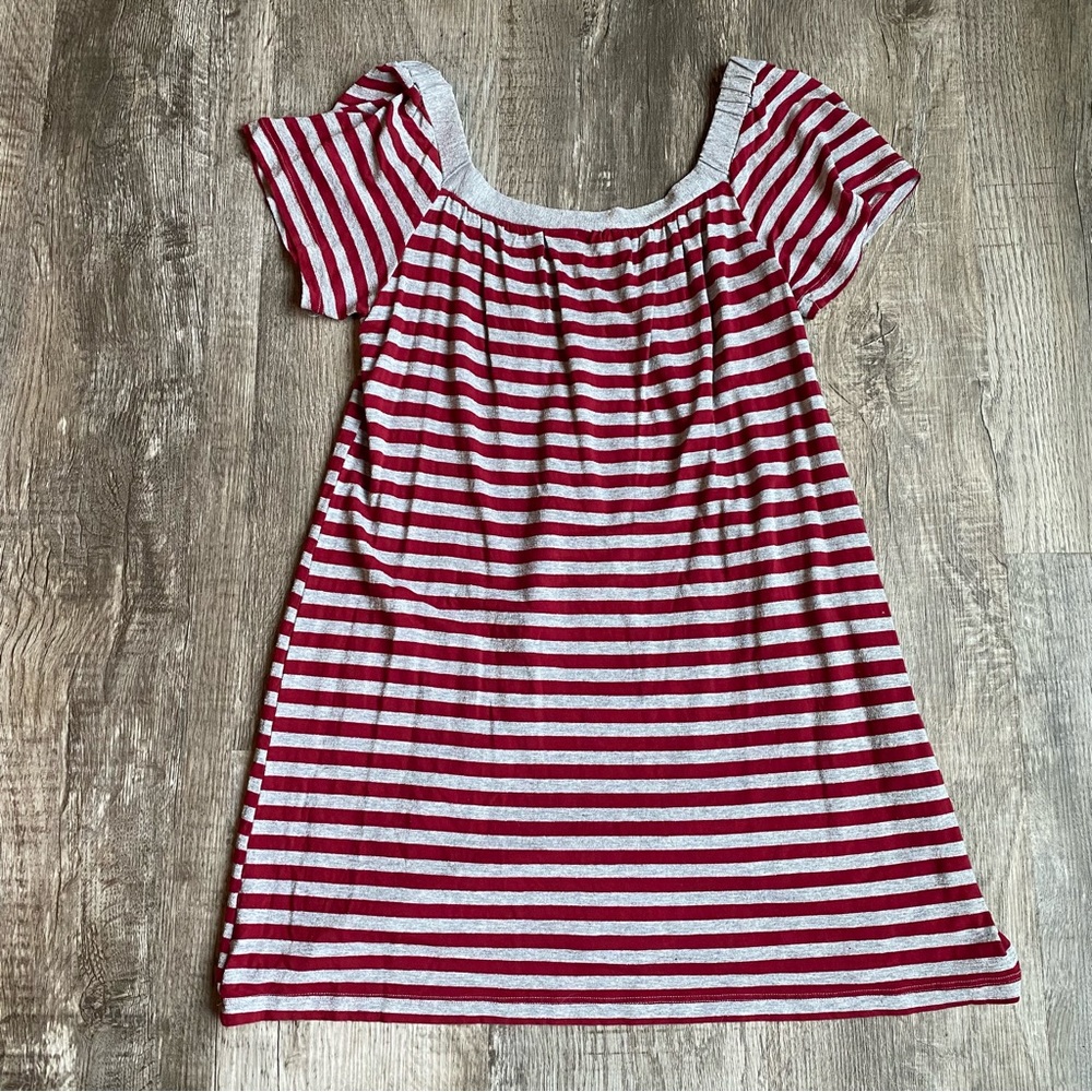 Splendid Babydoll top Maroon/Silver metallic Size Small